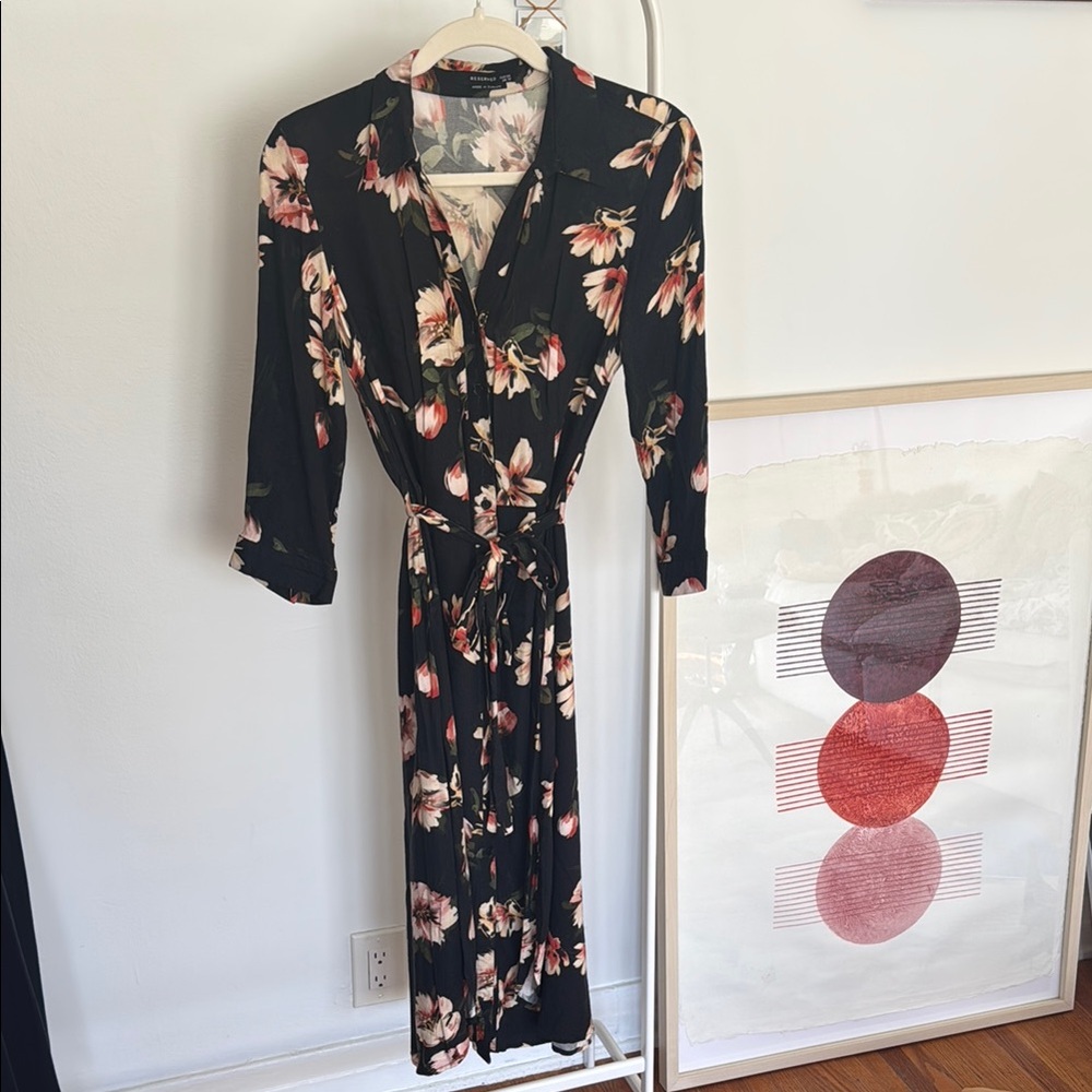 RESERVED Black Floral Dress